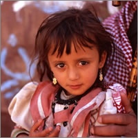 Girl at Dar Alhajar, Yemen